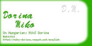 dorina miko business card