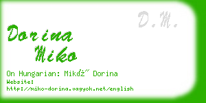 dorina miko business card